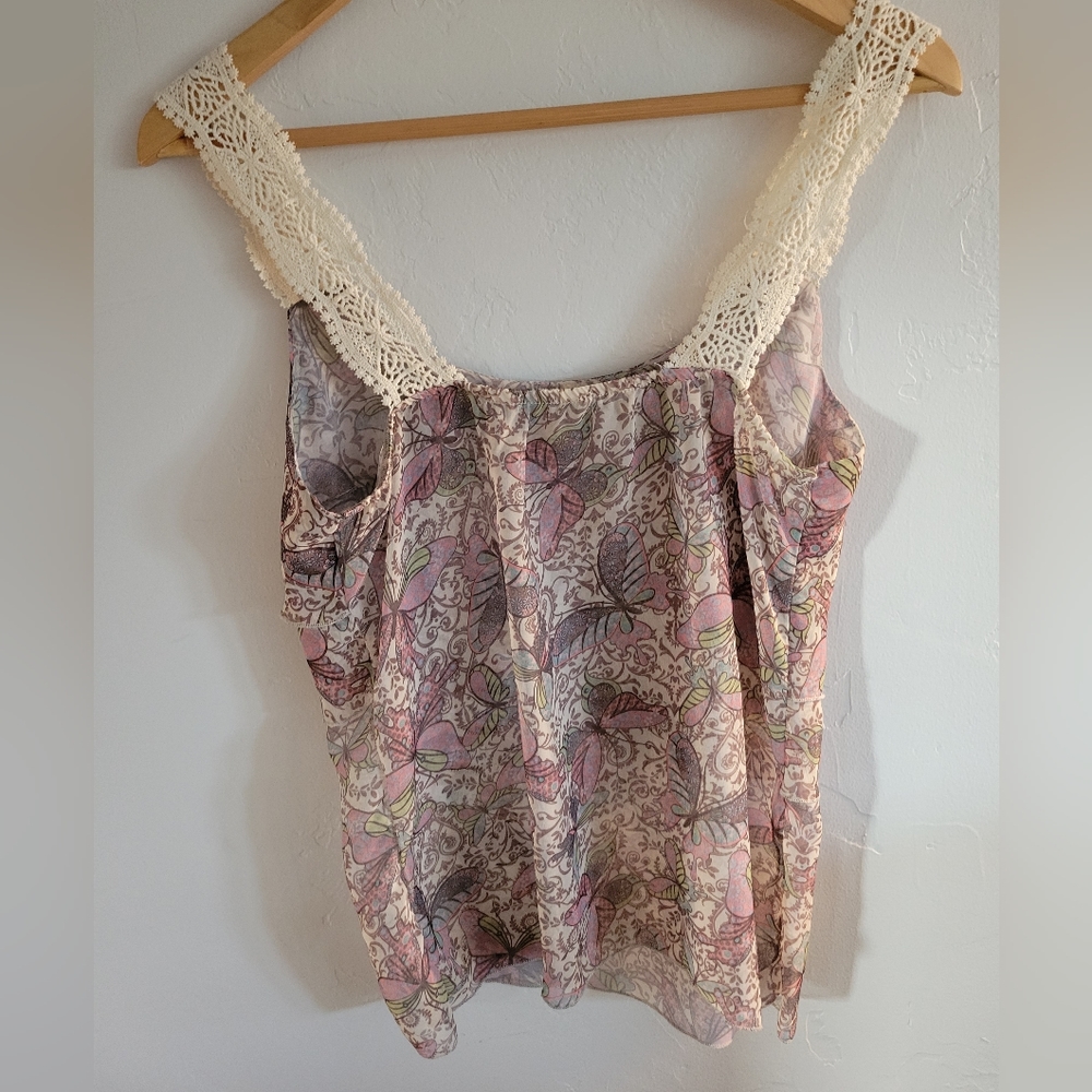 Sheer Ruffled Tank Top - Picture 2 of 6